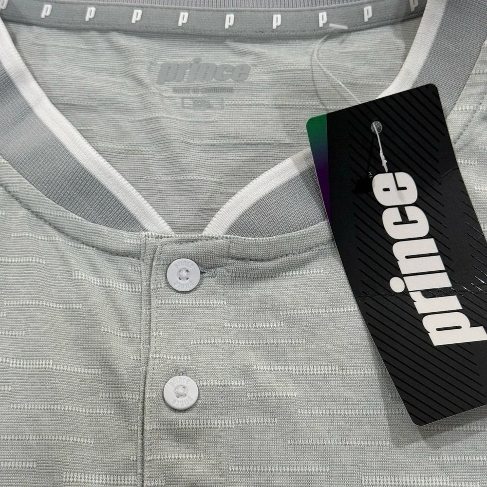 Prince‎ Slub Tapered Collar Polo Men's XXL